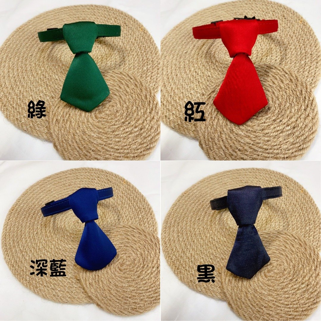 宠物项圈 猫领带 手工项圈 快速出货 (多色) - 项圈/牵绳 - 棉 黑色