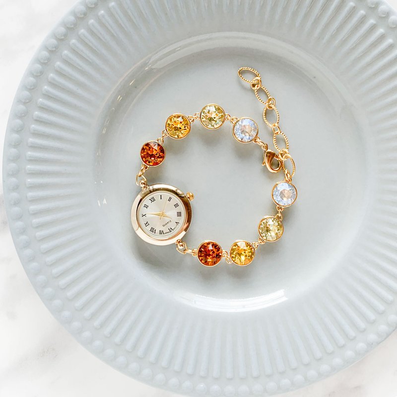 Ellie/黄渐层施华洛世奇手链手表 LI092 - 女表 - 其他金属 黄色