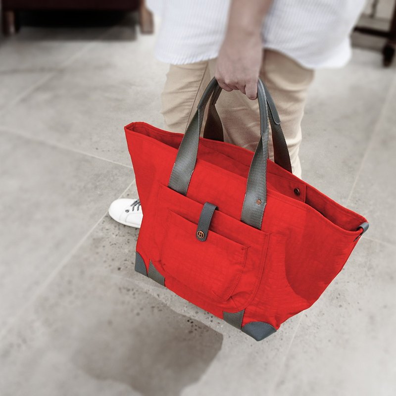 BAGMIO SOCRATES 2in1 托特包-绯红 - 手提包/手提袋 - 聚酯纤维 红色