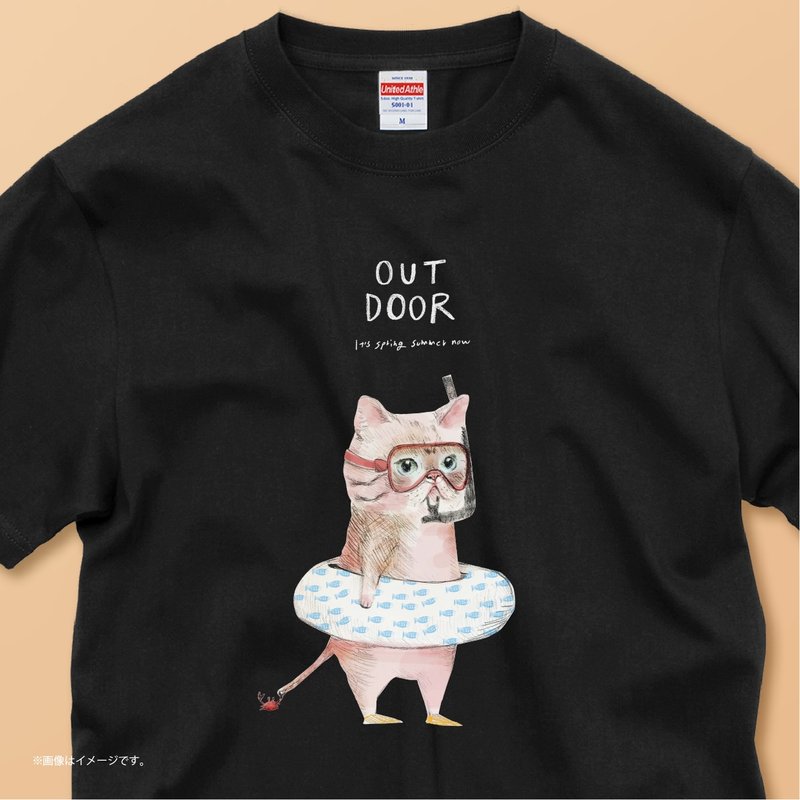 Outdoor_cat/棉质T恤 - 女装 T 恤 - 棉．麻 白色