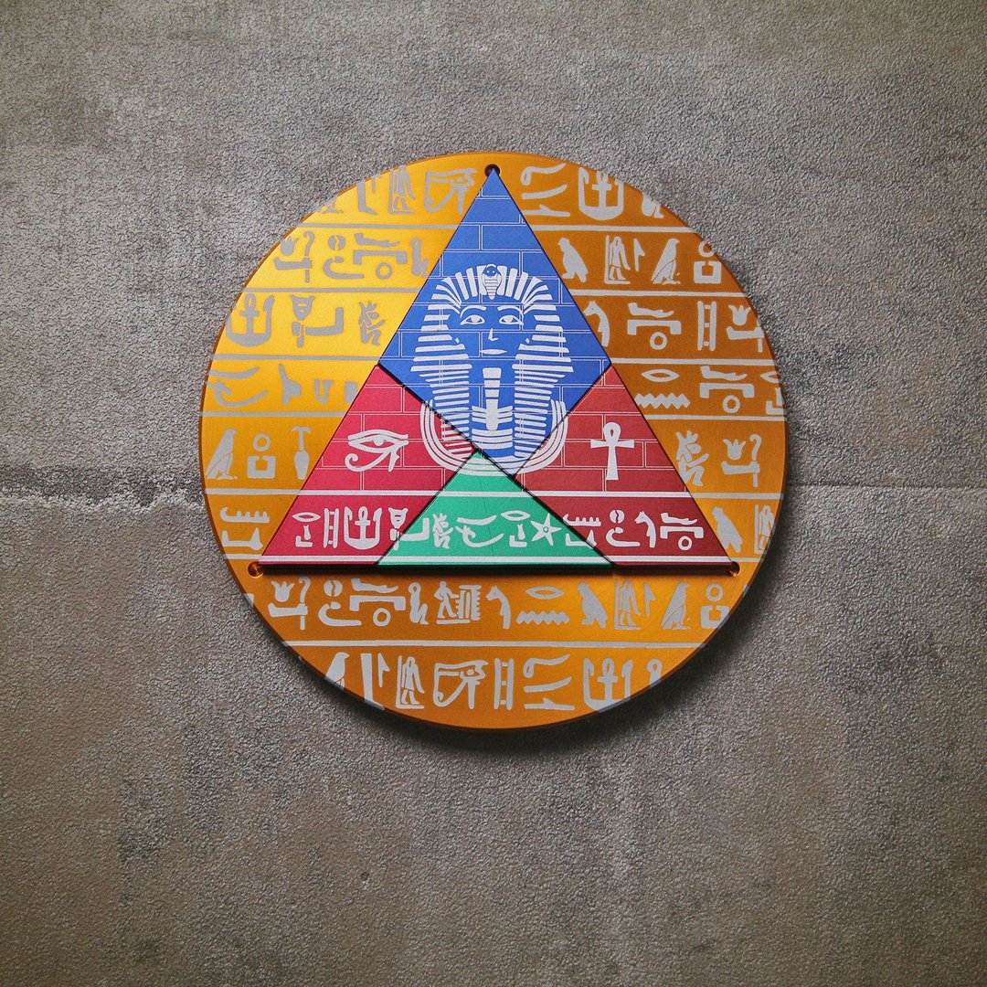【航太边角料再造】逸致拼图_金字塔探索双面拼图 - 拼图 - 铝合金 多色