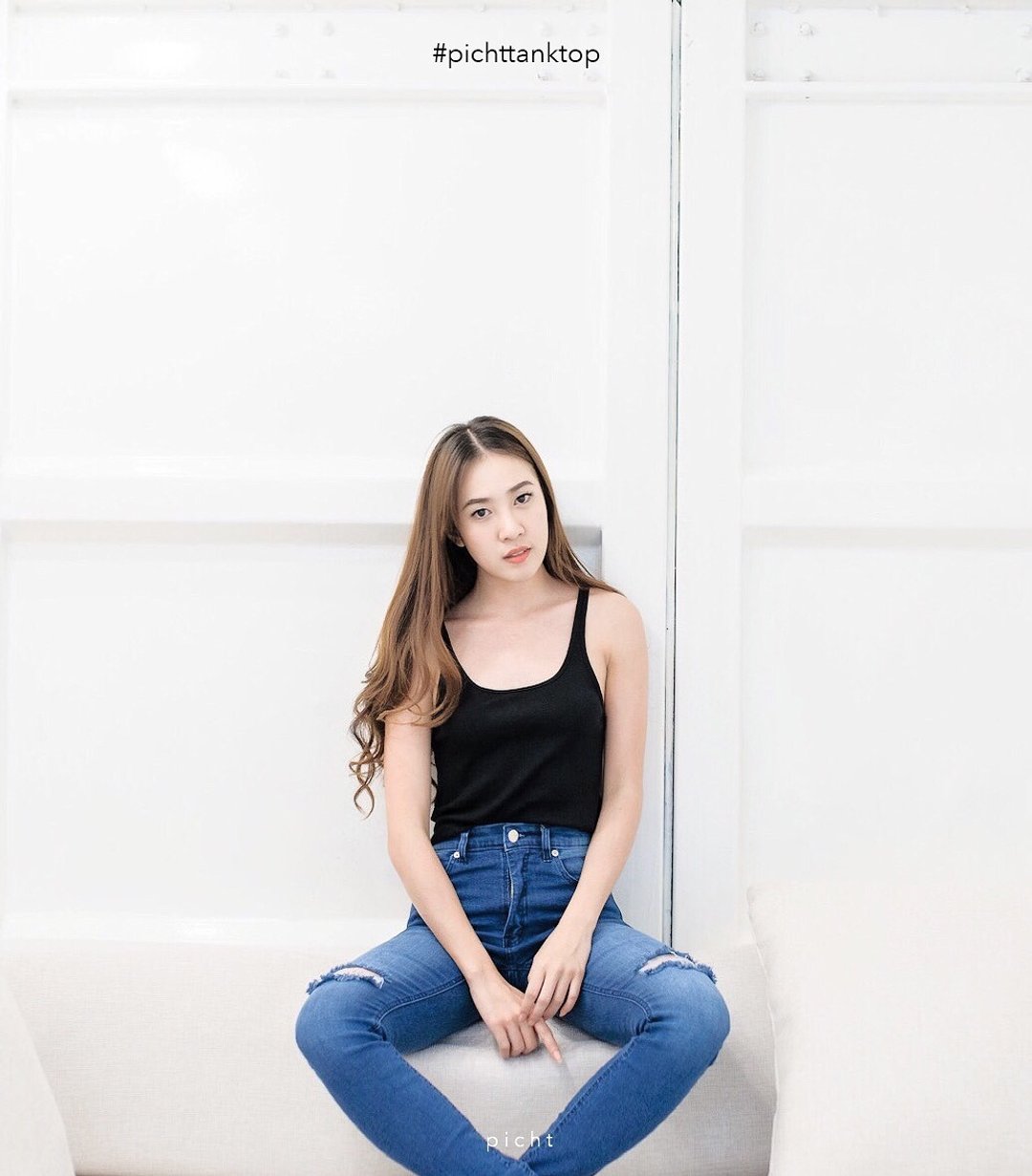 Air tank top - black - 女装背心 - 棉 黑色