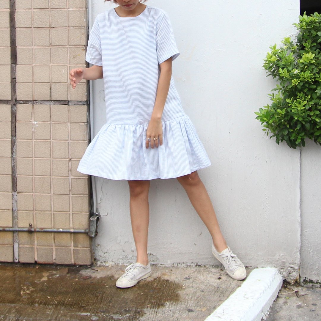 Summer Vacation Dress (Beach Chair) - 洋装/连衣裙 - 纸 紫色