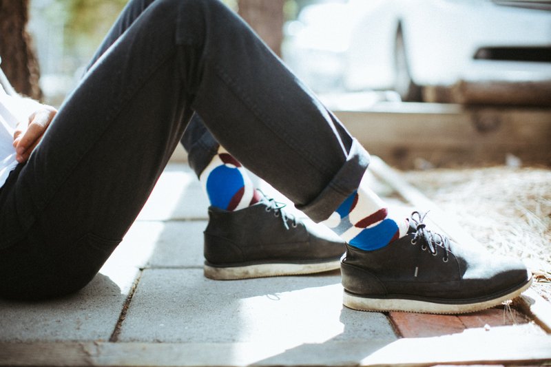 Warhol 丹宁色 加州设计纯棉长袜 最佳礼物 - 袜子 - 棉．麻 多色