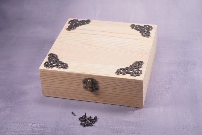 正方形原木DIY收纳盒 - 零件/散装材料/工具 - 木头 卡其色
