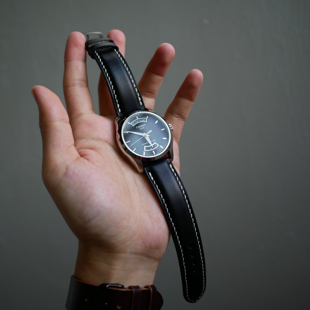 立体款 皮革表带 表带订制 手工表带 rolex omega panerai - 表带 - 真皮 黑色