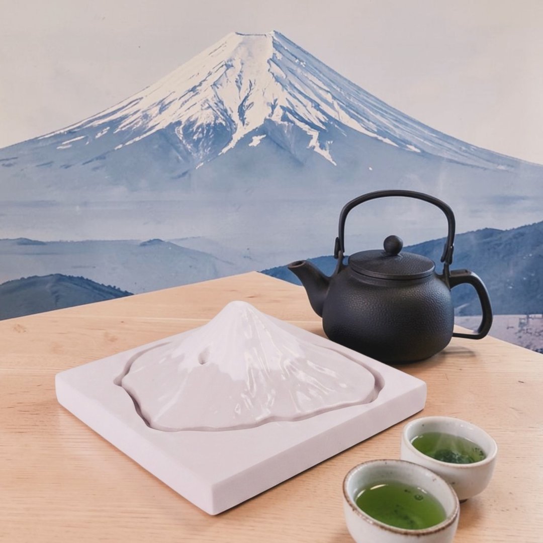 日本富士山 扩香石 (连碟) - 香薰/精油/线香 - 其他材质 透明