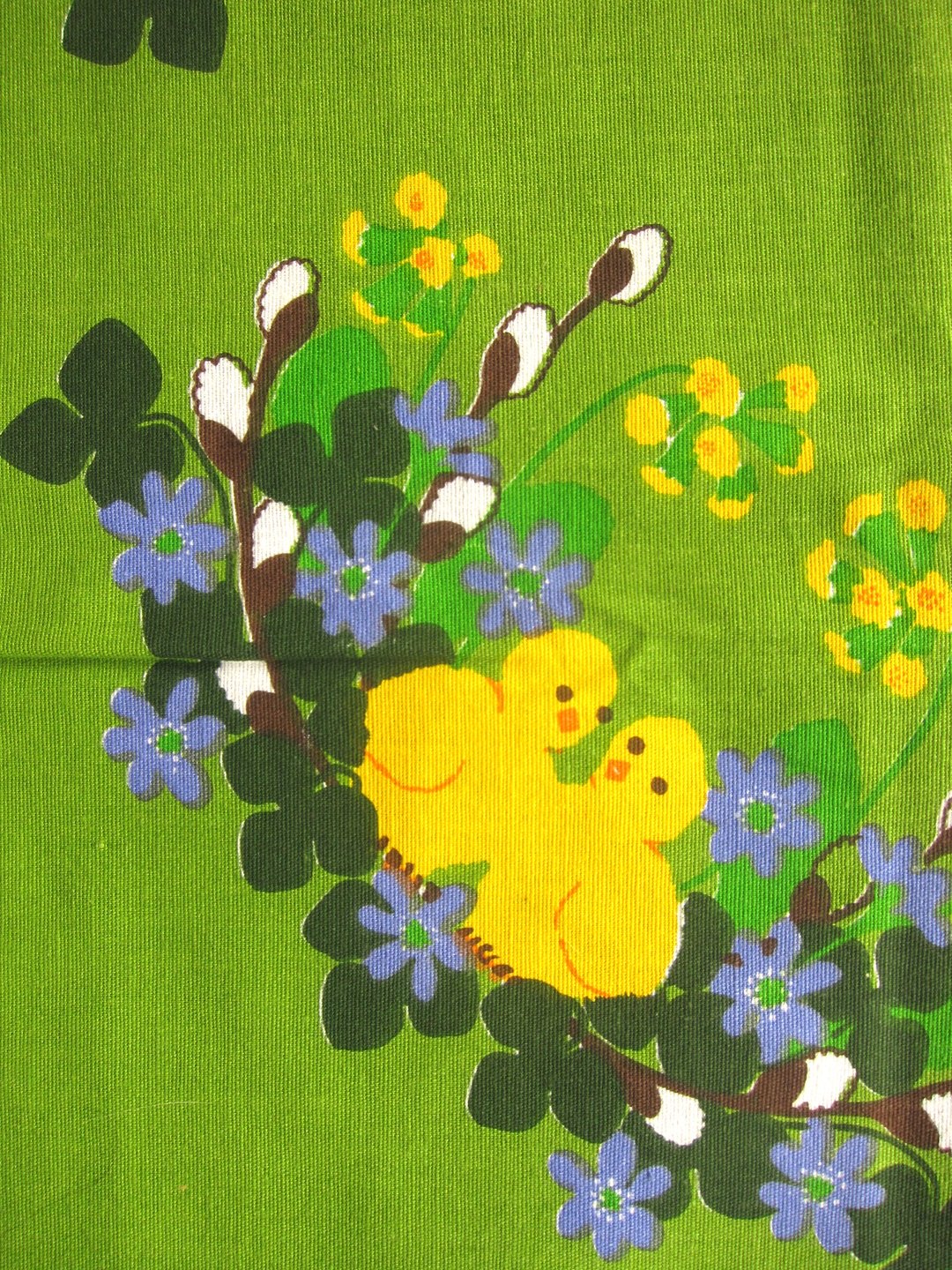 北欧杂货·瑞典复活节绿意盎然小鸡花圈大桌巾 - 餐垫/桌巾 - 棉．麻 绿色