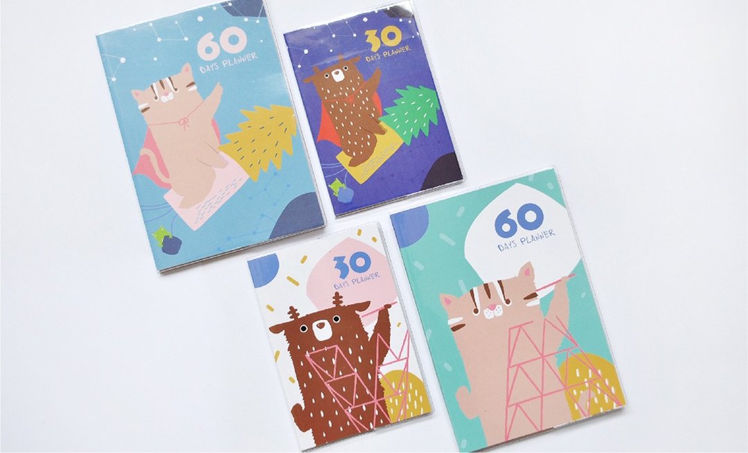 Taiwanimal 湾A麻吉_30天计划笔记本 - 笔记本/手帐 - 纸 多色