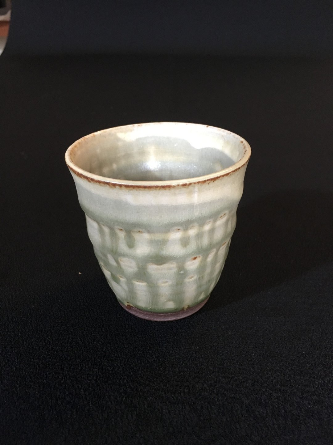 Ash glaze powder free cup - 茶具/茶杯 - 陶 绿色