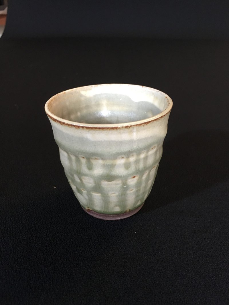 灰釉粉引フリーカップ - 茶具/茶杯 - 陶 绿色