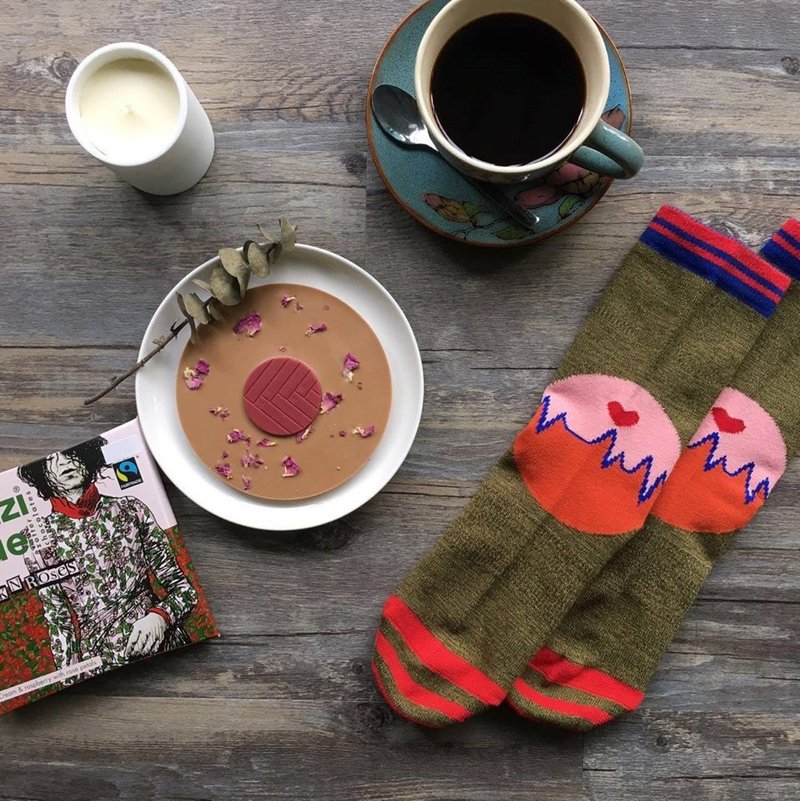 GillianSun Socks Collection 【HOT 热销款】1615RD - 袜子 - 棉．麻 红色