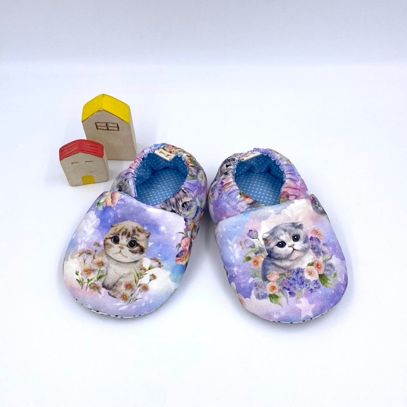 短耳猫-初步鞋/成长鞋/漫步鞋 - 婴儿鞋 - 棉．麻 紫色