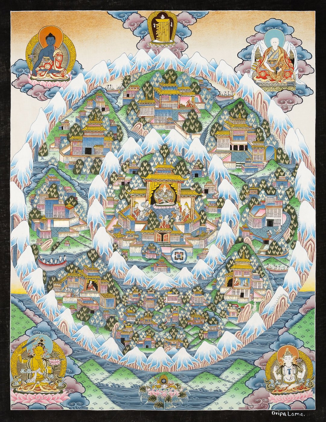 香巴拉净土——和平与觉悟的神圣之境 - 墙贴/壁贴 - 其他材质 多色