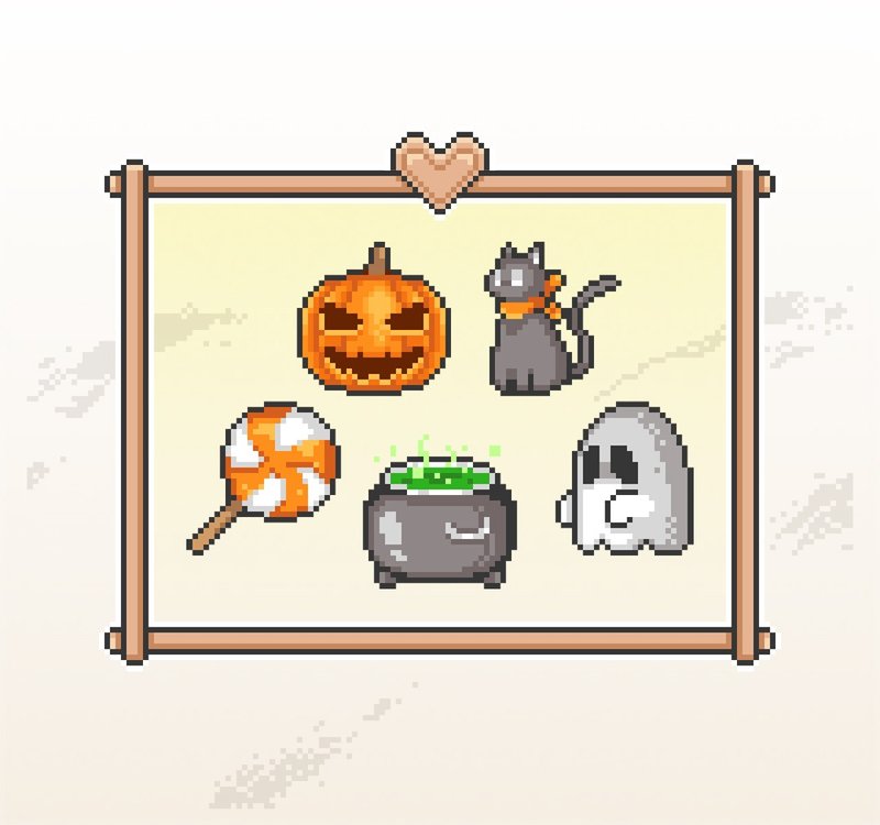 Twitch表情符号贴图/忠诚点数奖励/可爱像素风/诡异万圣节 - 电脑手机桌布/贴图/App 图示 - 其他材质 