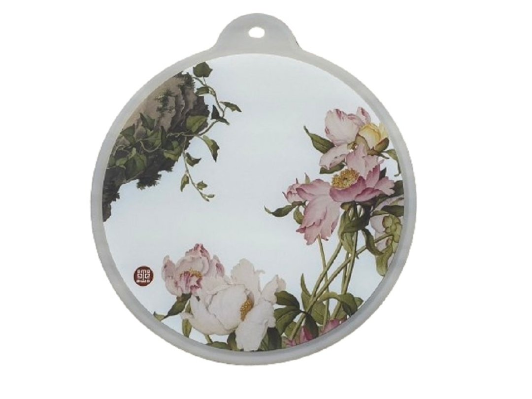 故宫授权 | 仙萼长春册硅胶隔热垫-芍药 (清 郎世宁画仙萼长春 册 - 餐垫/桌巾 - 硅胶 多色