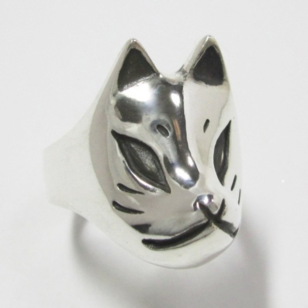 Fox face PINKY RING - 戒指 - 其他金属 灰色