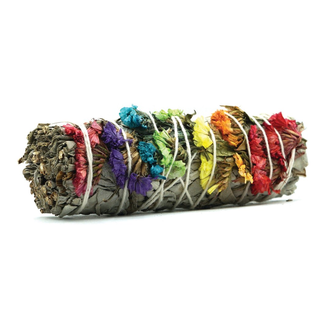Faiza Naturals 加洲7脉轮星辰花白鼠尾草烟薰棒 4寸 真空包装 - 香薰/精油/线香 - 植物．花 绿色