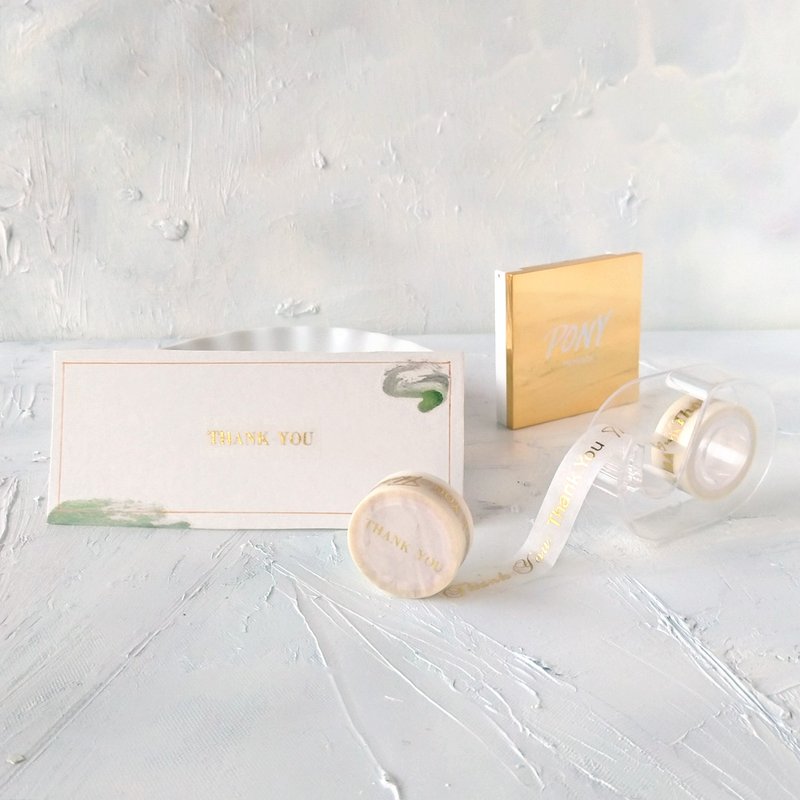 【CL烫金文字纸胶带】感恩节必备/感谢祝福语Thank You。1.5CMX5M - 纸胶带 - 纸 金色