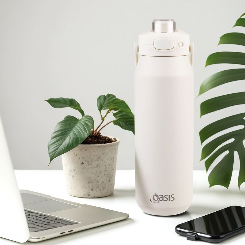 Oasis 三层陶瓷弹盖保温/保冰瓶 1000ml - 保温瓶/保温杯 - 不锈钢 多色