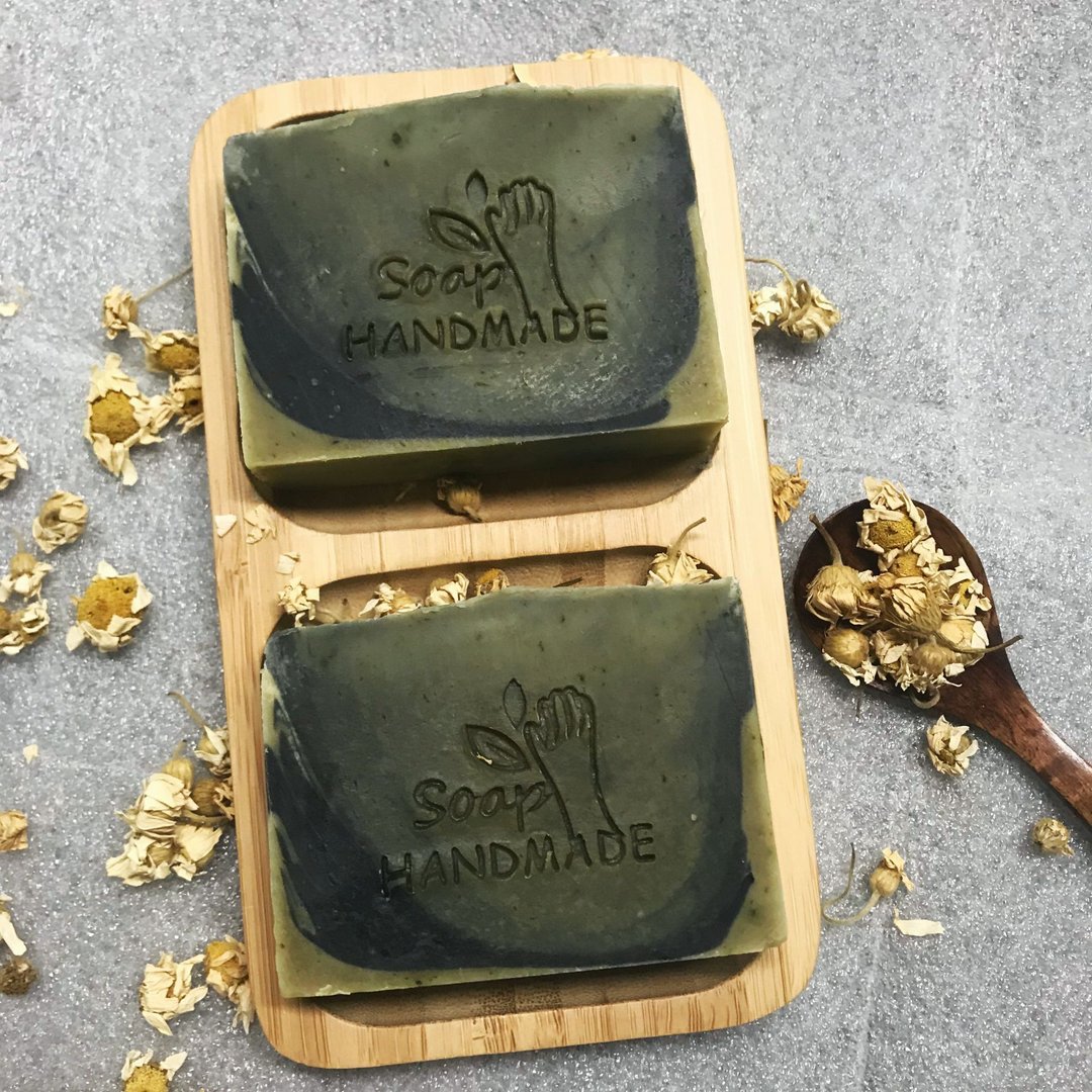 左手香竹炭皂/绿石泥/薰衣草与洋甘菊 - 肥皂/手工皂 - 其他材质 黑色