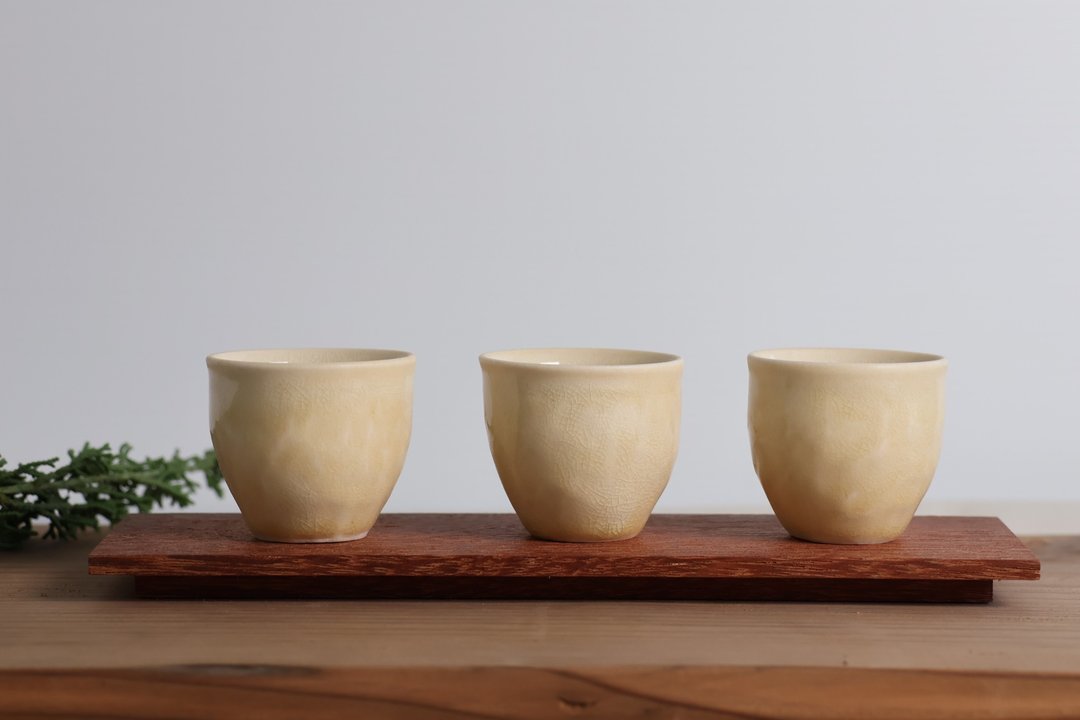 雅黄灰小茶杯 - 茶具/茶杯 - 瓷 