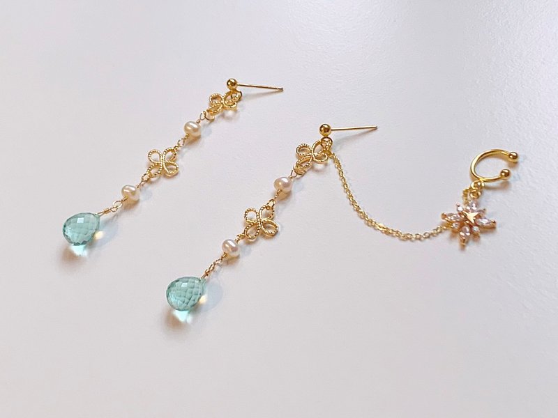 林间隙光 | 耳环 - 耳环/耳夹 - 半宝石 蓝色