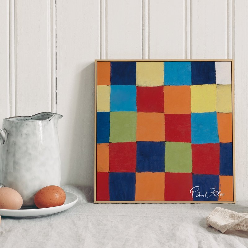 保罗・克利_色彩图表・Qu 1(方)-保罗克利系列挂画/菠萝选画所 - 海报/装饰画/版画 - 棉．麻 橘色