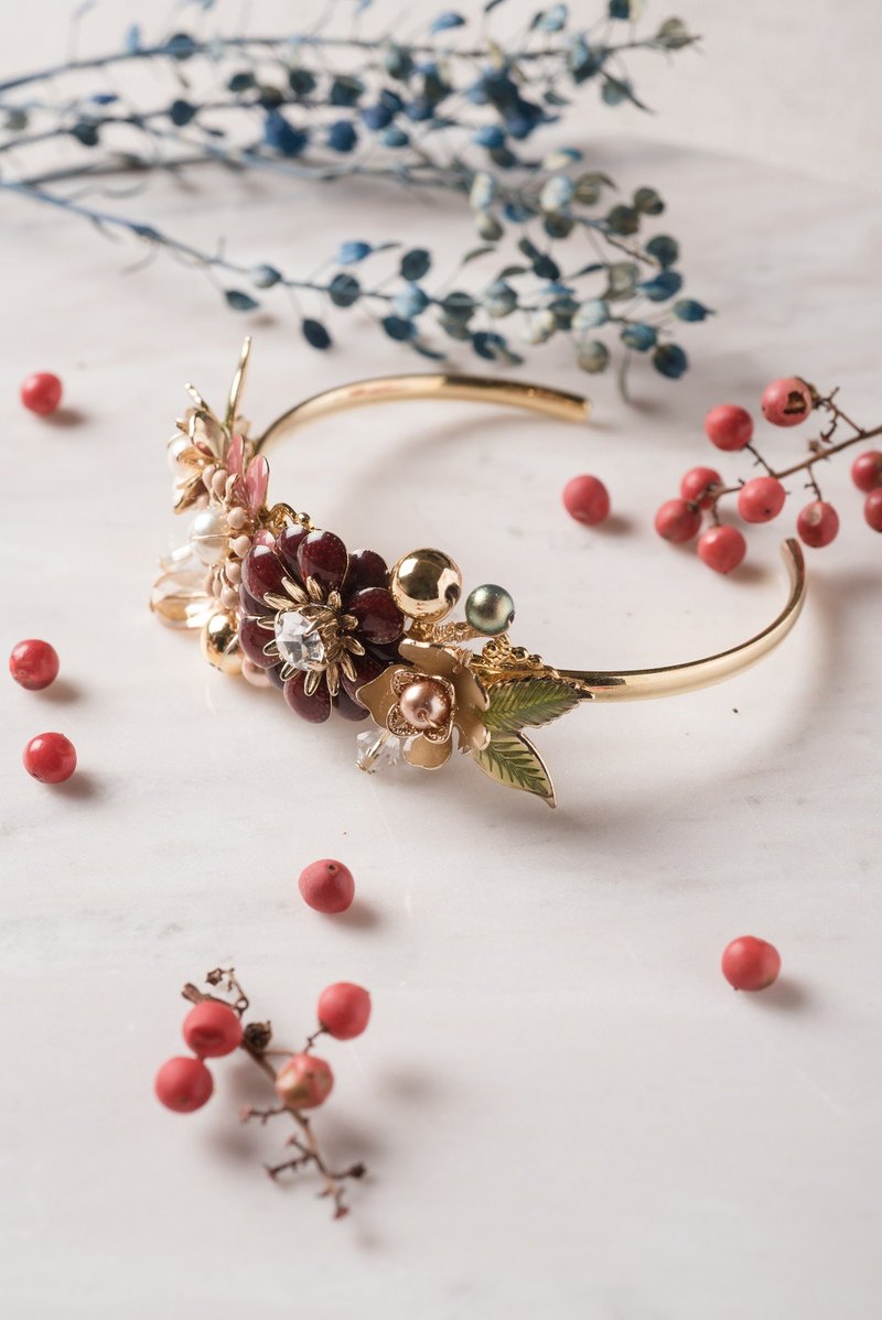 花开富贵 - 定制化 新年贺礼 手环 - 手链/手环 - 珐琅 