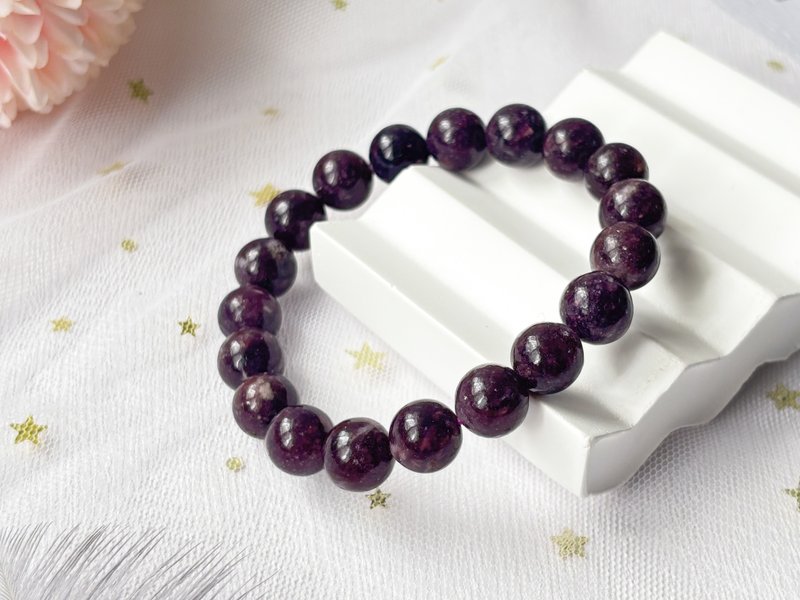 【一物一图】天然10.5mm 星光紫云母手链 - 手链/手环 - 水晶 紫色