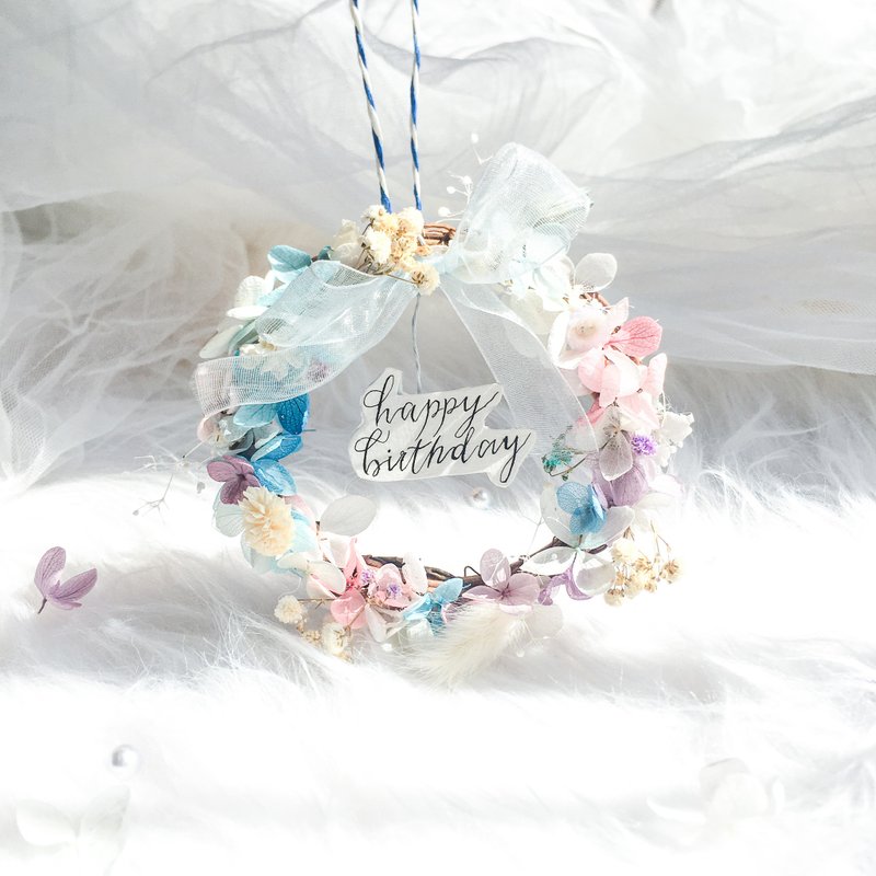 永生花花圈 永生花花圈 不凋花 永生花 干燥花 礼物 - 干燥花/捧花 - 植物．花 多色