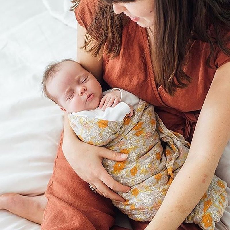 MILKBARN 新生儿竹丝棉包巾 - 围嘴/口水巾 - 棉．麻 