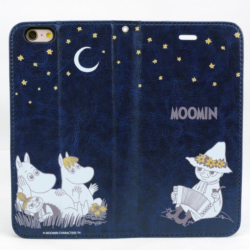 Moomin正版授权-仲夏之夜 皮革手机壳 - 手机壳/手机套 - 人造皮革 蓝色