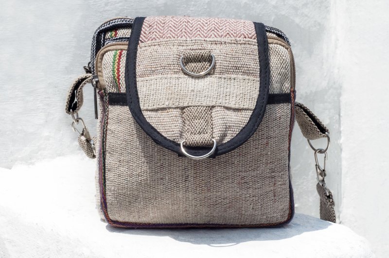 天然棉麻收纳包/民族风零钱包/相机包/手机包/单肩包/卡夹-牙买加 - 侧背包/斜挎包 - 棉．麻 多色