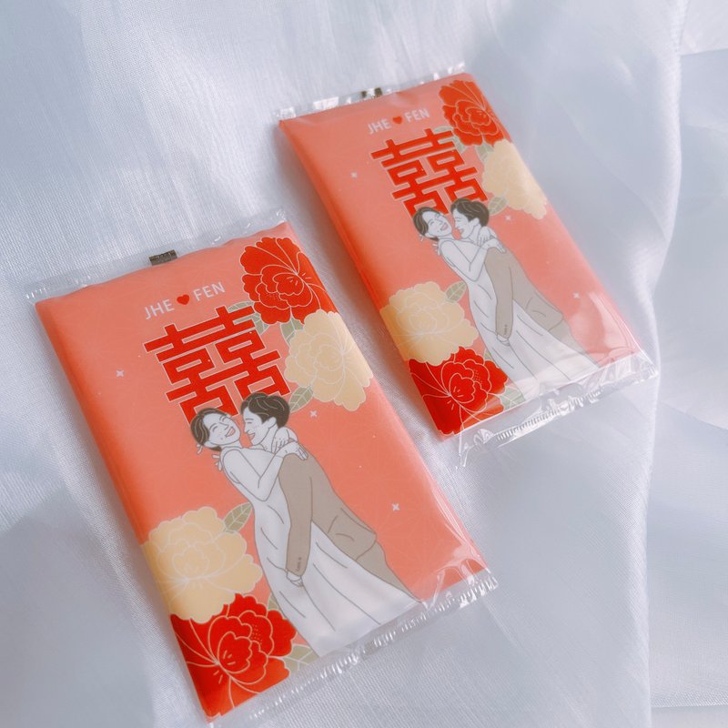 定制似颜绘 | 婚礼小物 二进礼 偶像应援小物 袖珍面纸包 - 纸巾盒 - 纸 