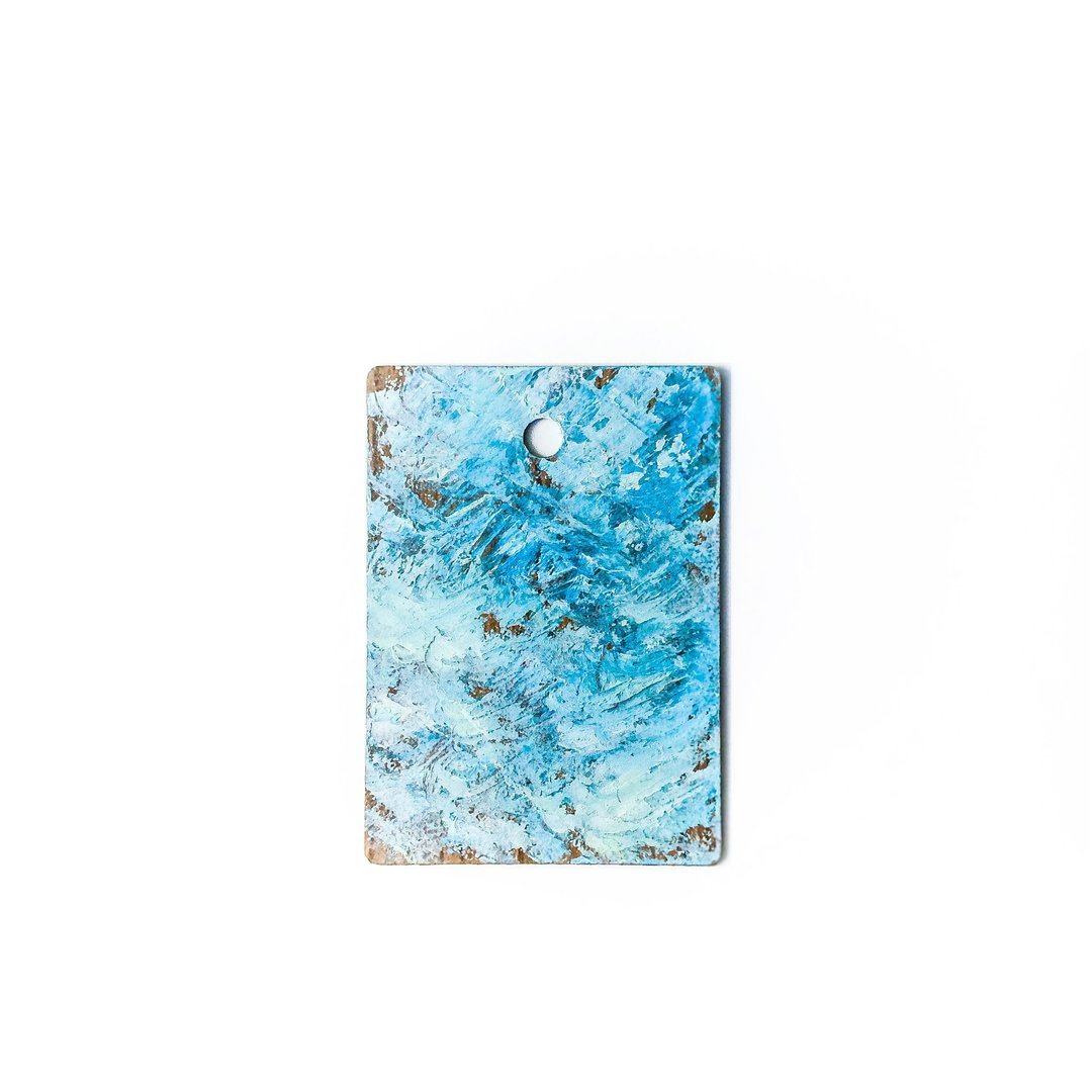 手绘抽象艺术环保木牌吊饰 Abstract Wood Art_Wave - 吊饰 - 环保材料 蓝色