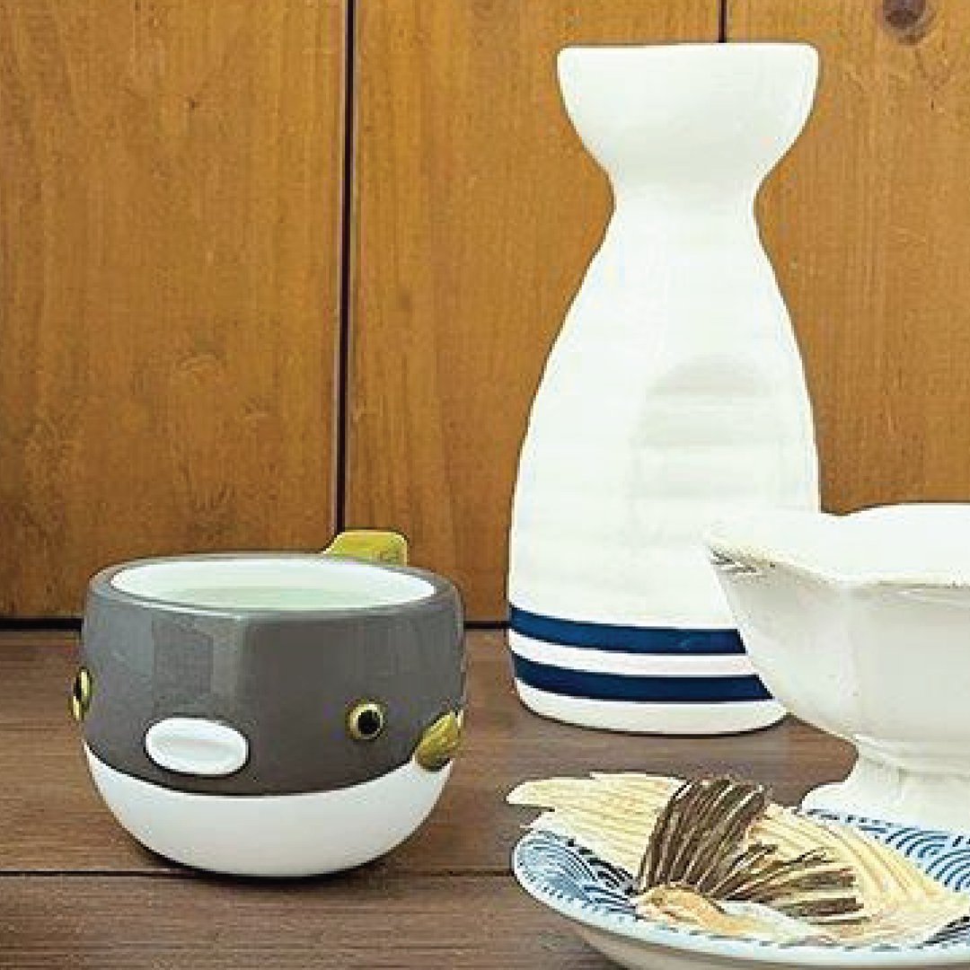 日本 Decole 餐具 - 河豚小酒杯 - 酒杯/酒器 - 陶 