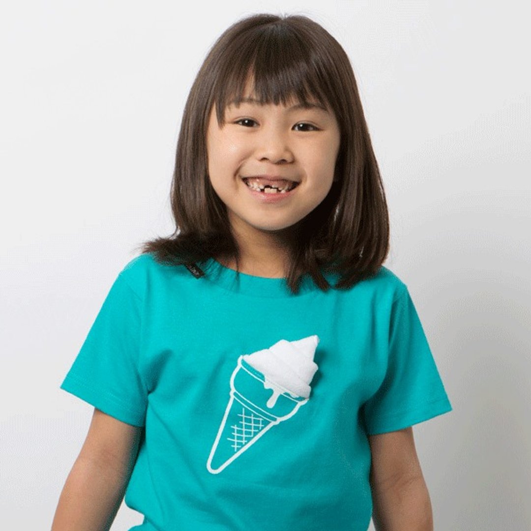 KIDS icecream T-shirt (MINT) - 其他 - 棉 蓝色