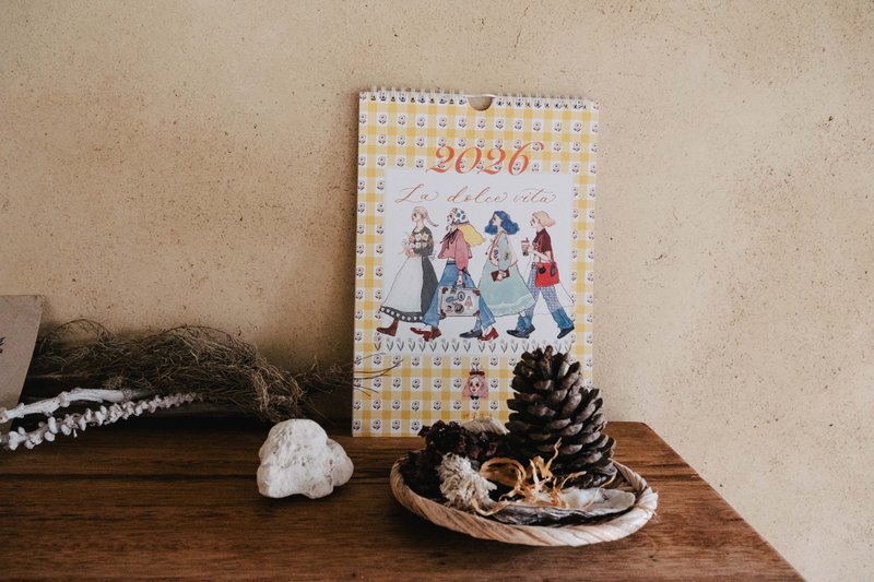 2026 有你真好 A4尺寸挂历 甜蜜生活挂历 - 年历/台历 - 纸 黄色