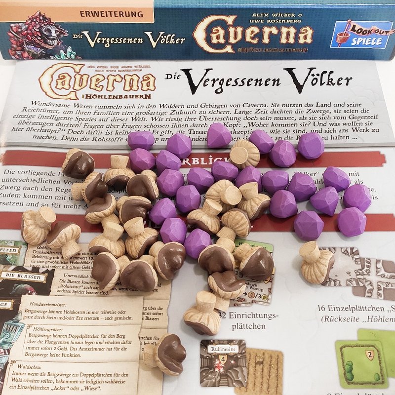 与 Caverna. The Forgotten Folk 棋盘游戏兼容的豪华资源代币。 - 桌游/玩具 - 其他材质 