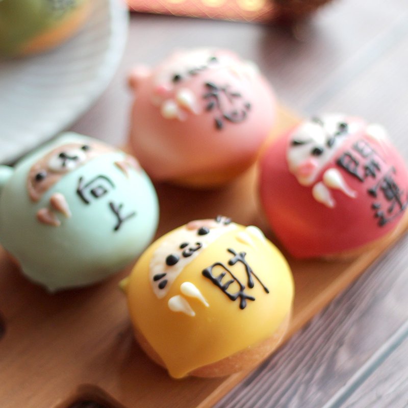 开运达摩团子8入/无麸质面体情人礼新春礼新年礼物春酒企业赠礼 - 蛋糕/甜点 - 新鲜食材 红色