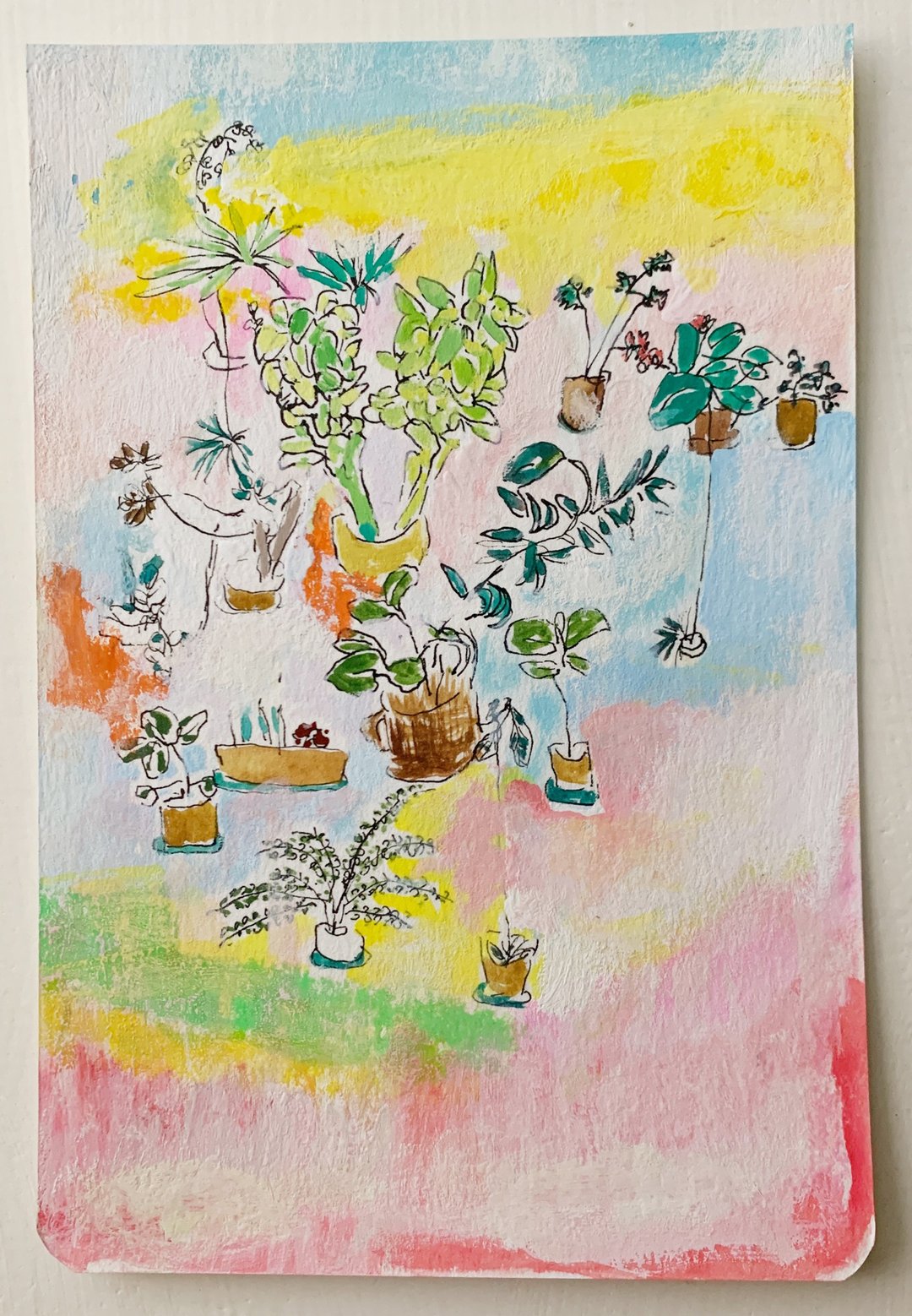 绘画作品--沈浸在植物世界里的一张画 - 墙贴/壁贴 - 纸 