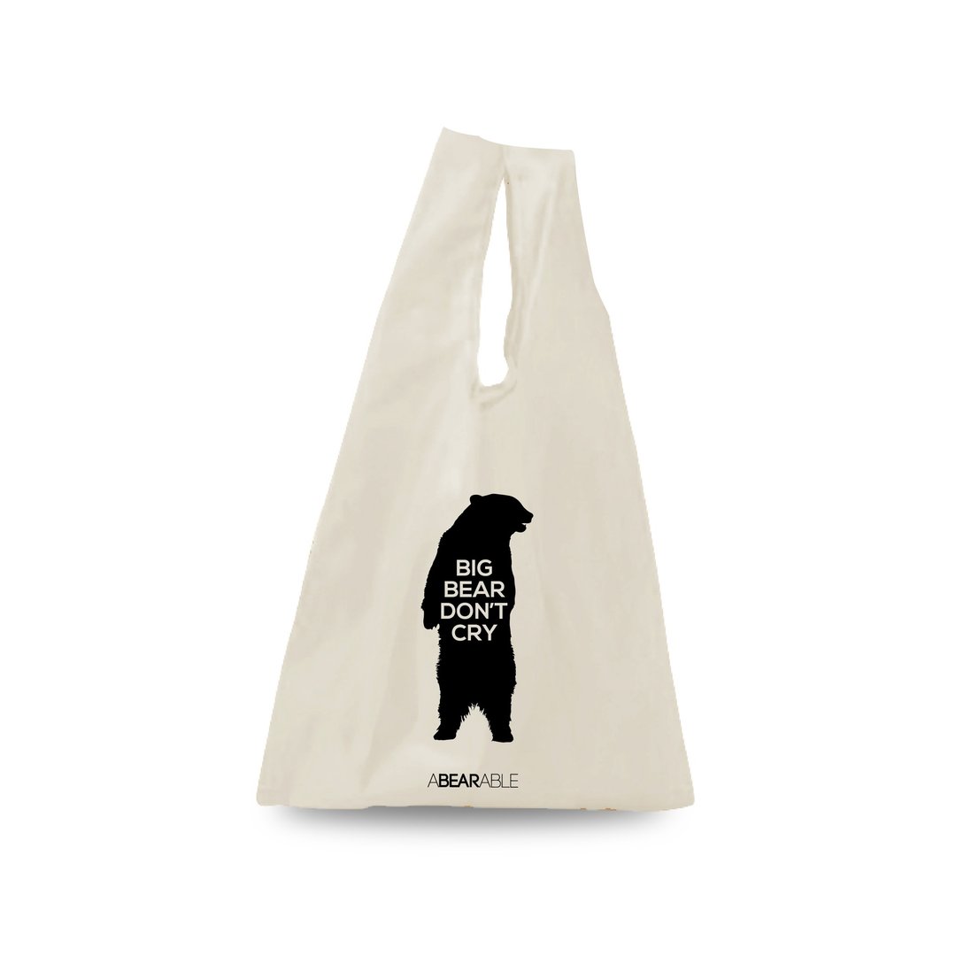 BIG BEAR DON'T CRY - Lunch Bag - 手提包/手提袋 - 聚酯纤维 卡其色