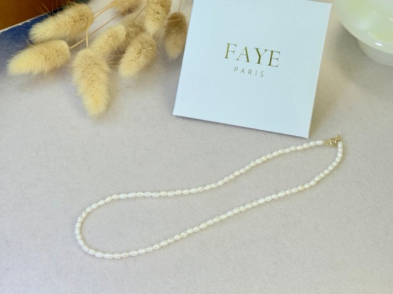 天然淡水珍珠14KGF凡尔赛法式极简项链 独立原创 新年情人节礼物 - 项链 - 珍珠 
