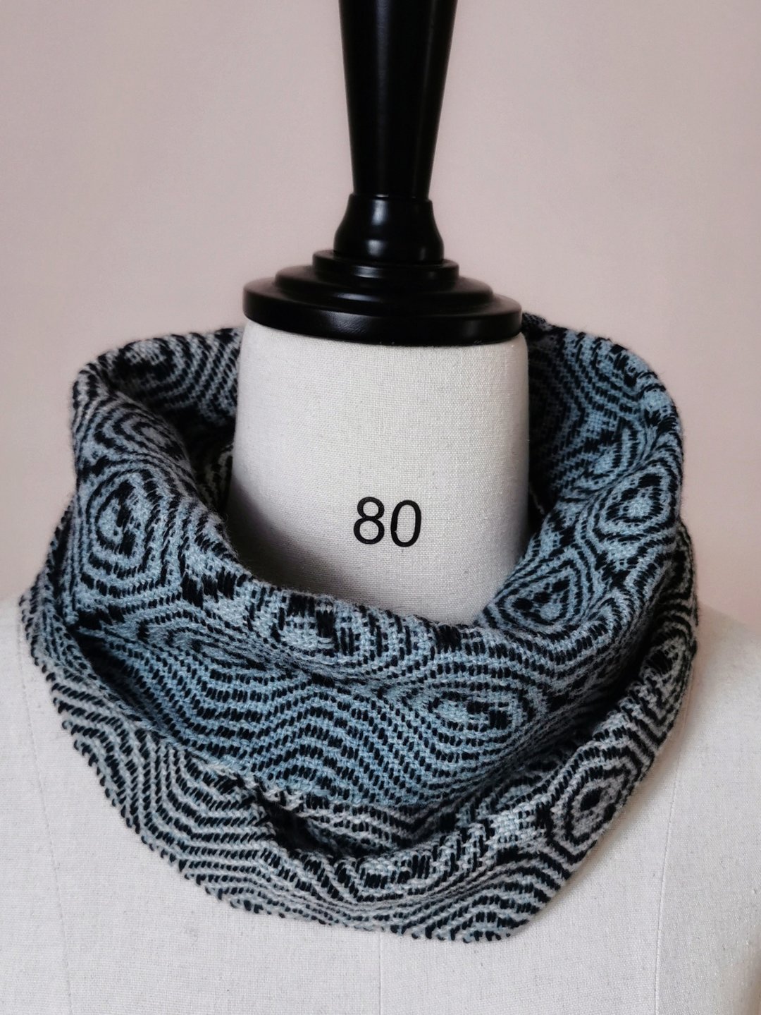 Handwoven by Carina | 手织纯牦牛绒脖围 - 围巾/披肩 - 羊毛 蓝色