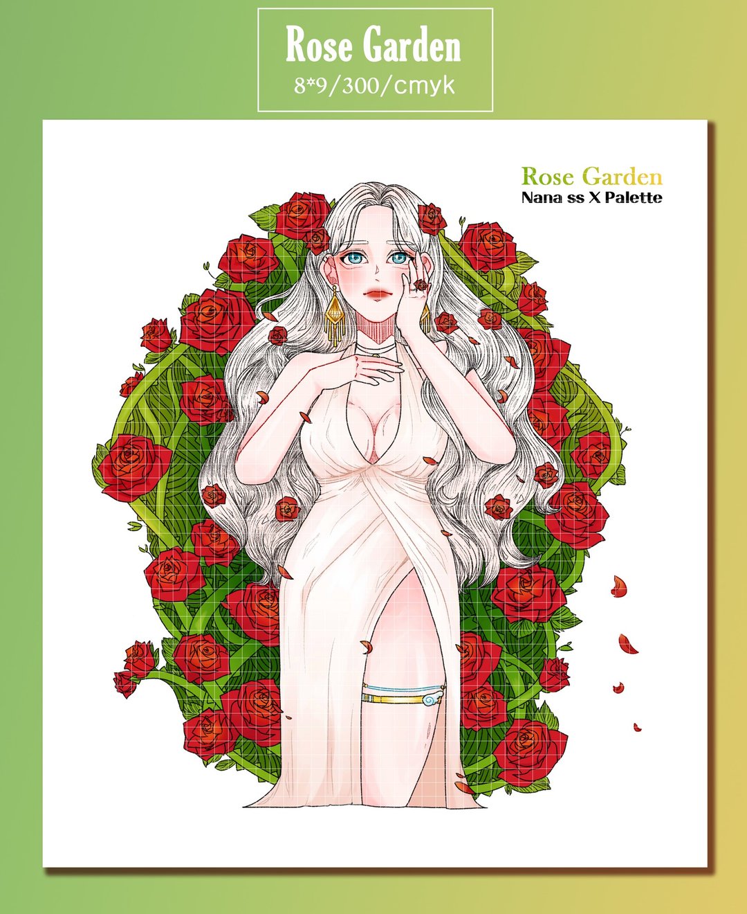 玫瑰园女孩贴纸 2款组合 (nanass) - 贴纸 - 纸 多色