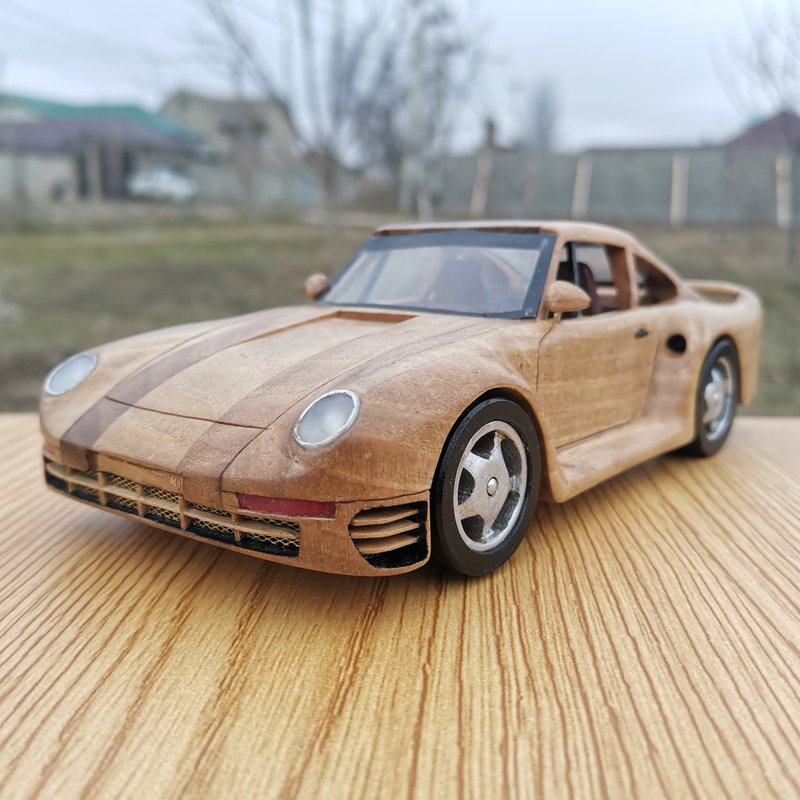 定制化玩具车模型保时捷 959 1986 - 摆饰 - 木头 