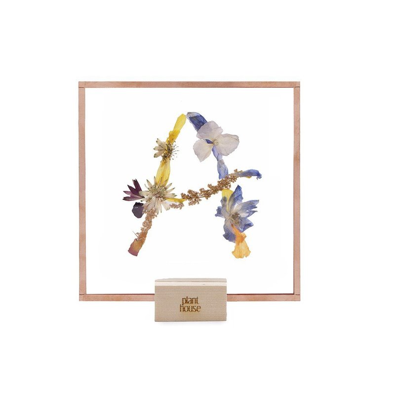 Pressed flowers- Initial Letter - 画框/相框 - 植物．花 