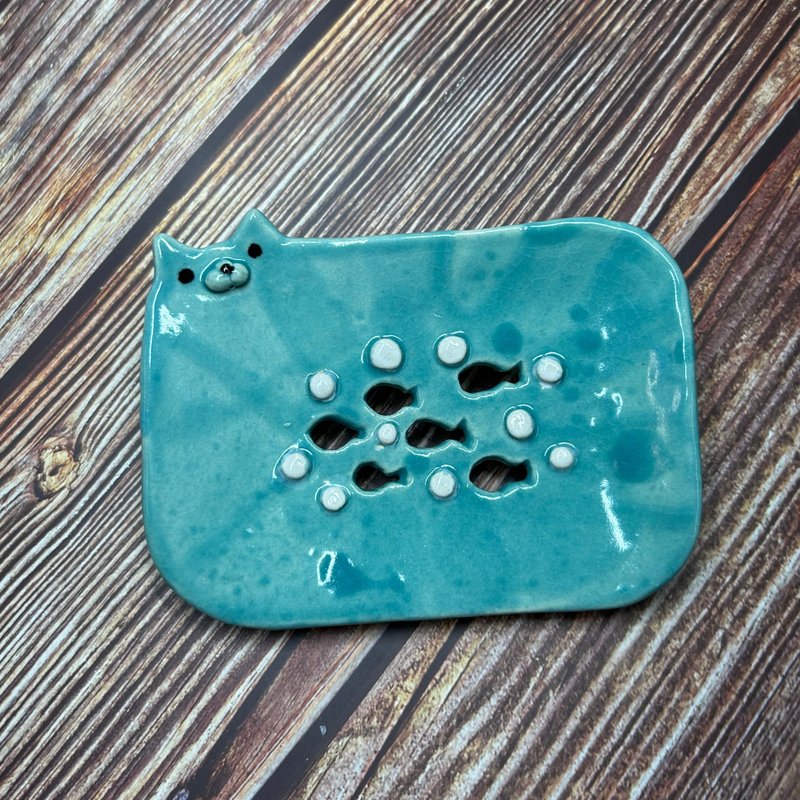 鸟咪方皂盘 - 卫浴用品 - 陶 绿色