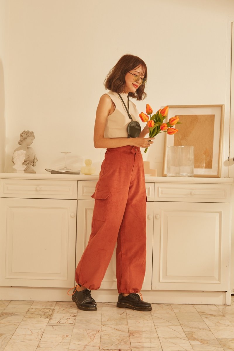 Highestjump Jinny Pant (Brown) - 女装长裤 - 棉．麻 咖啡色